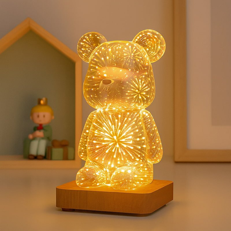 Veilleuse ours 3D LED - OursiLume - Vue principale