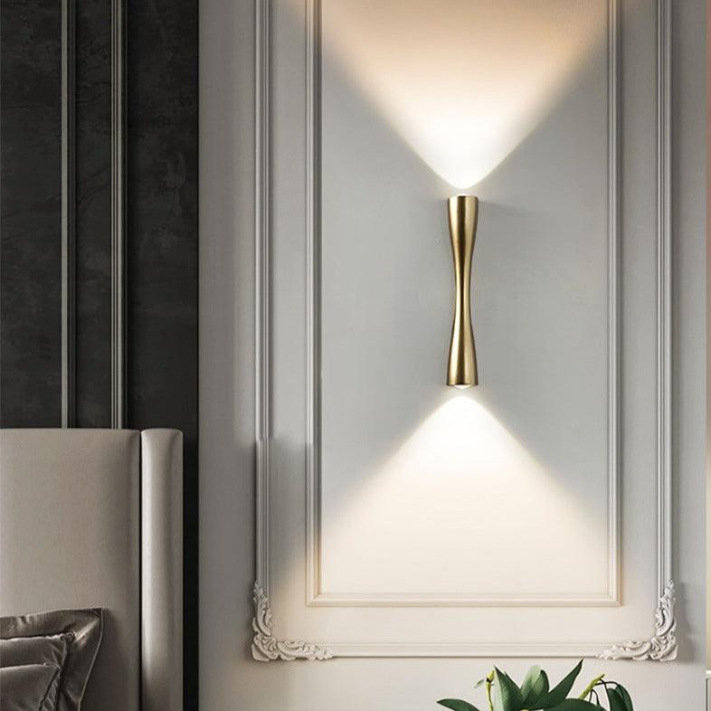 Applique murale minimaliste dorée, contemporaine